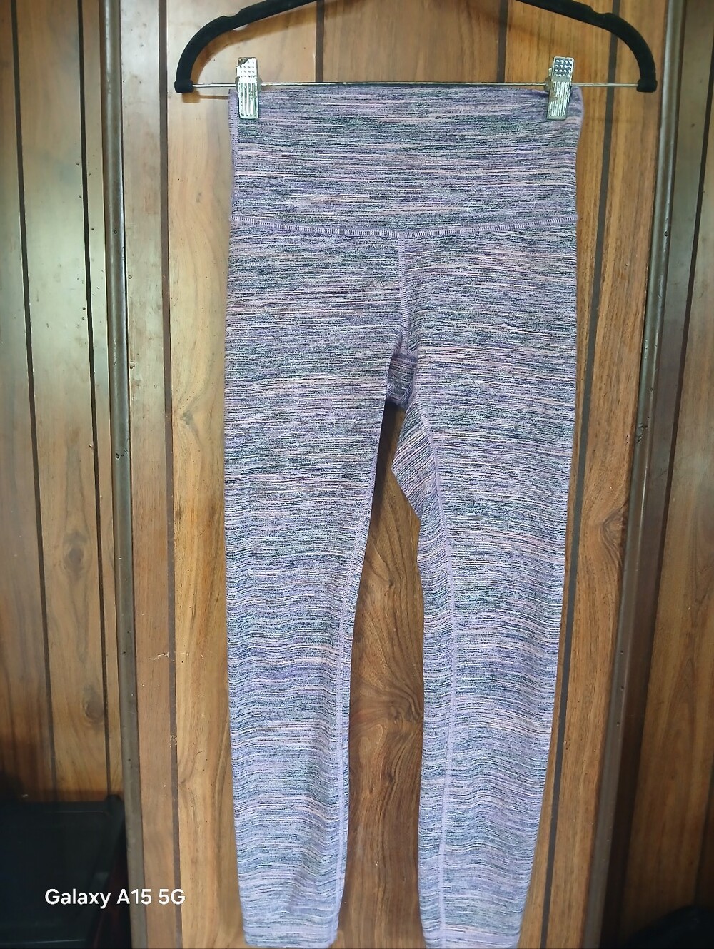 lululemon heathered lavender and gray seamless leggings